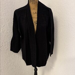 Vintage Carmelton Chic Black Women's Cardigan